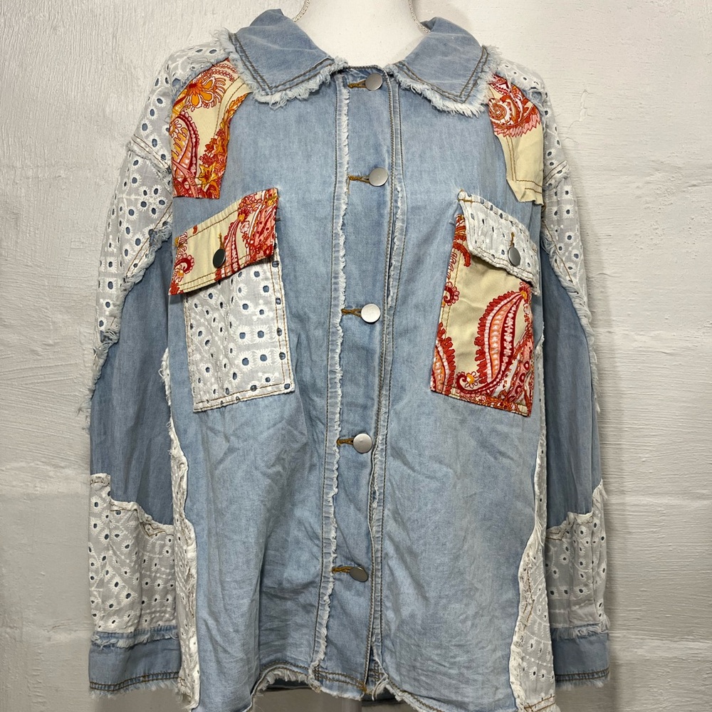 POL PATCHWORK BUTTON SHIRT - image 8